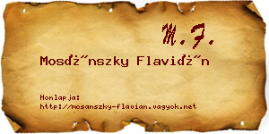 Mosánszky Flavián névjegykártya